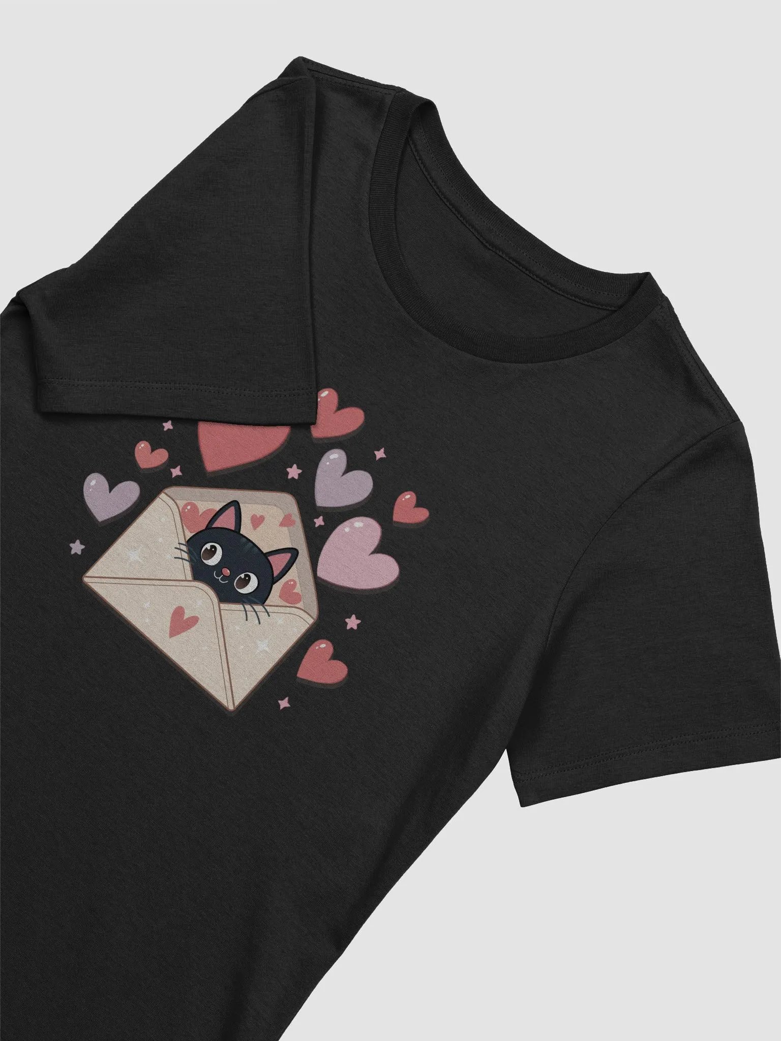 Feline Valentine Envelope - Relaxed-fit T-Shirt product image (3)