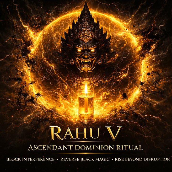RAHU V - ASCENDANT DOMINION RITUAL (Block Interference, Reverse Black Magic, Rise Beyond Disruption) product image (1)