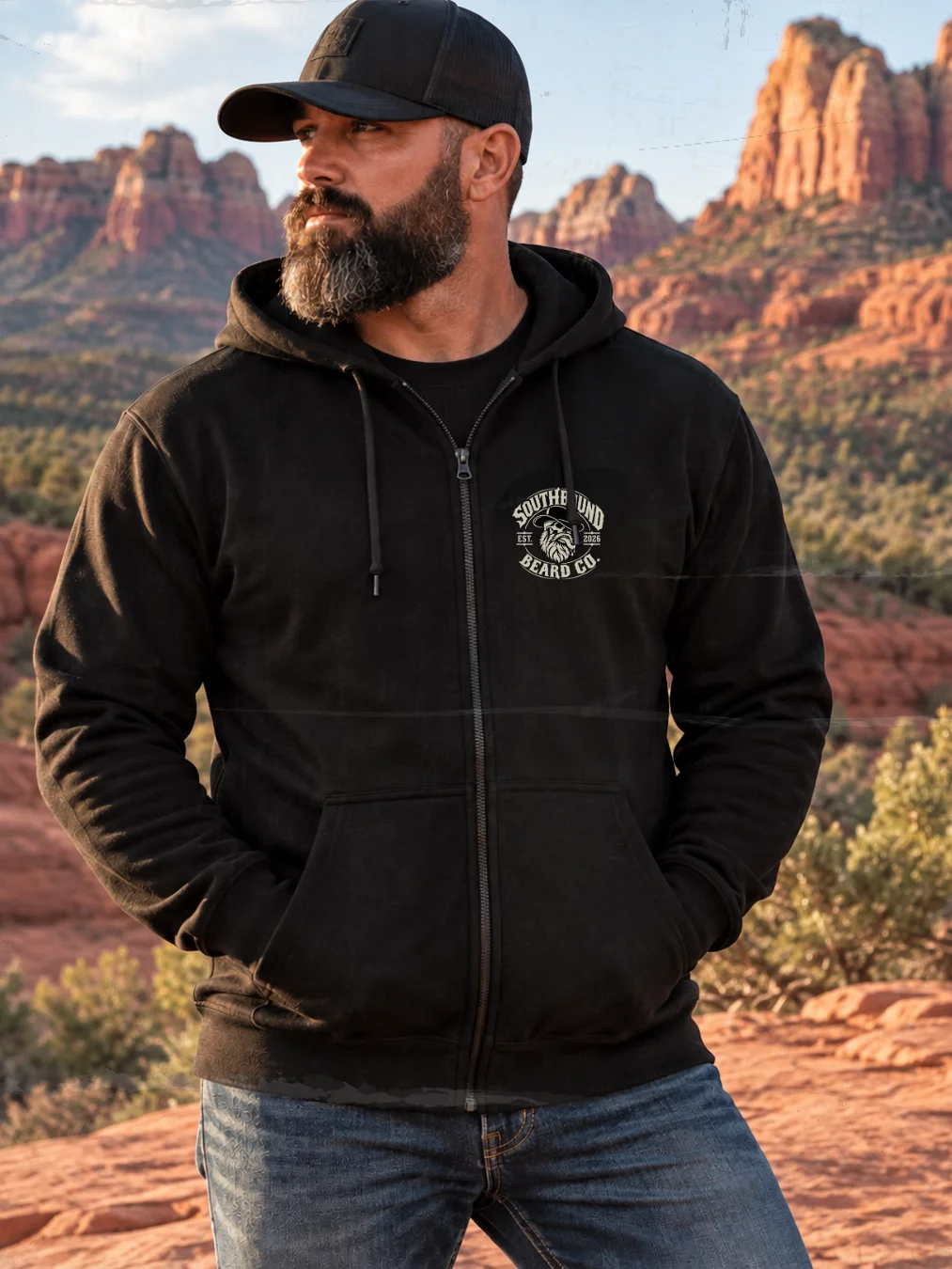 Bearded for Her Pleasure – Premium Zip-Up Hoodie product image (4)