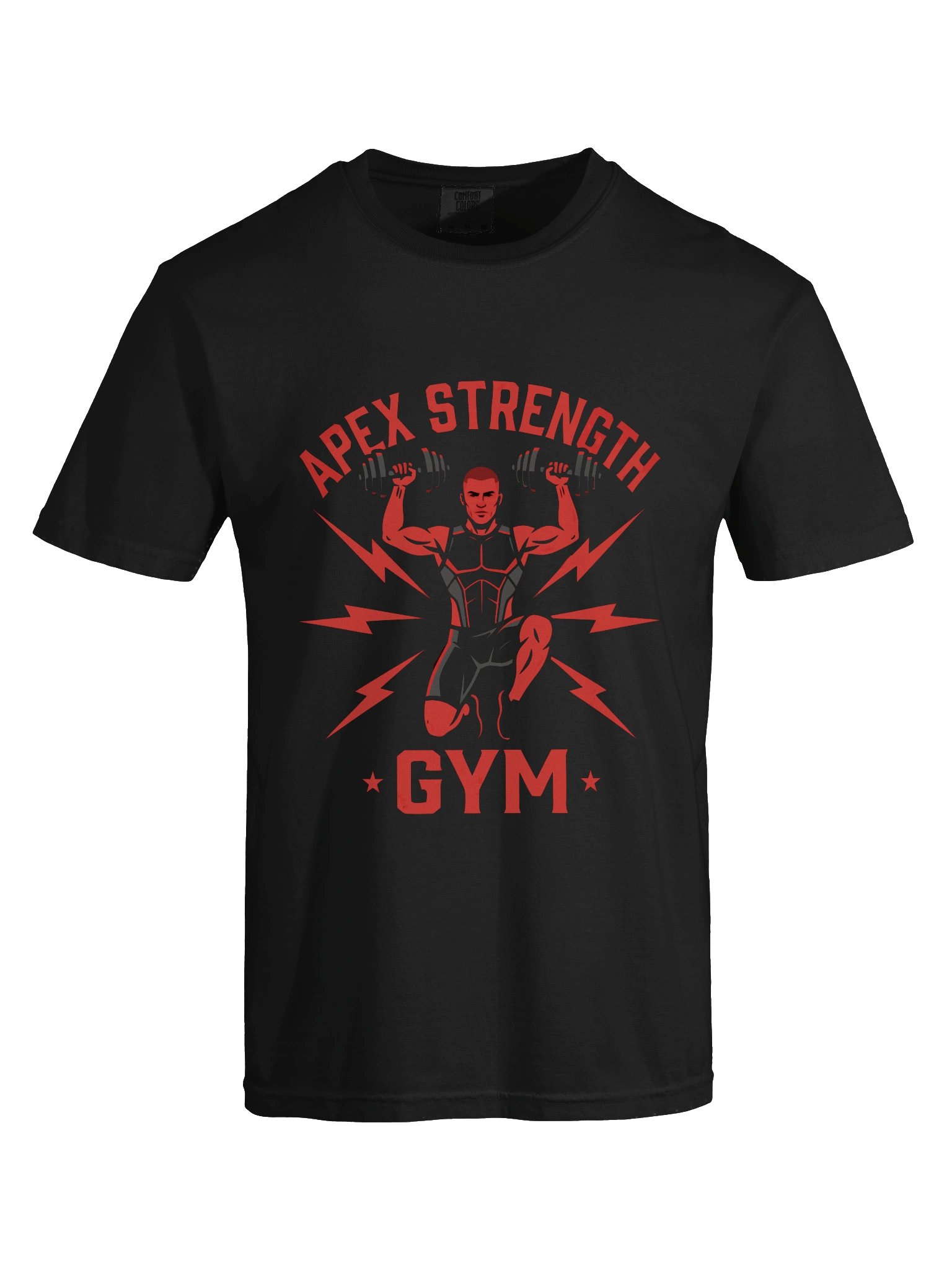 Apex Strength Gym Lightning T-Shirt | Bold Athletic Motivation Tee product image (1)