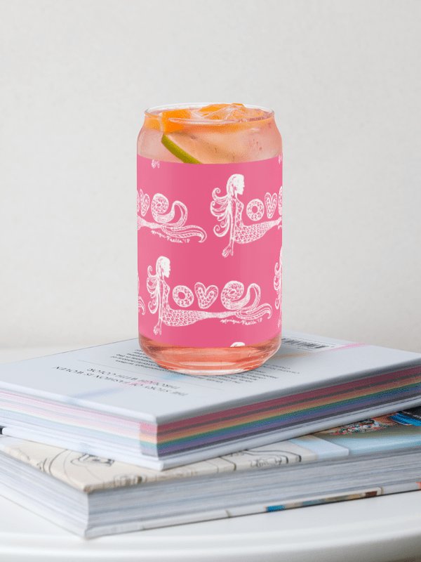 Mermaid Love | Elegant Can-Shaped Glass product image (6)