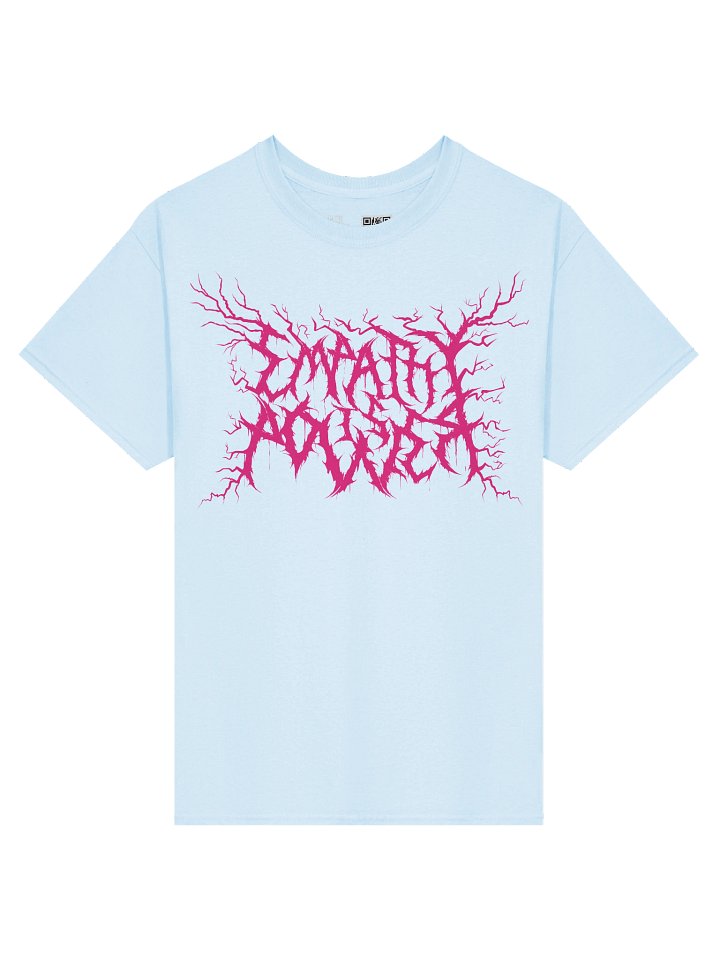 DEATH METAL Empathy is Power T-Shirt (Pink Logo) product image (1)