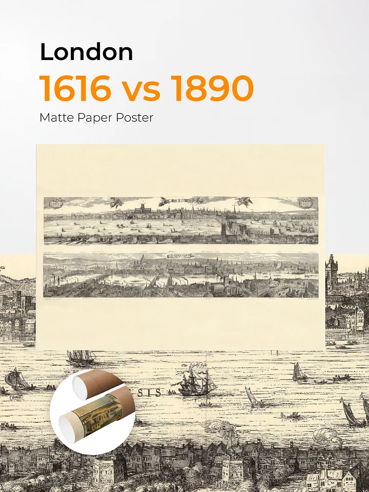 London 1616 vs. 1890 (Unframed Poster Print) product image (1)