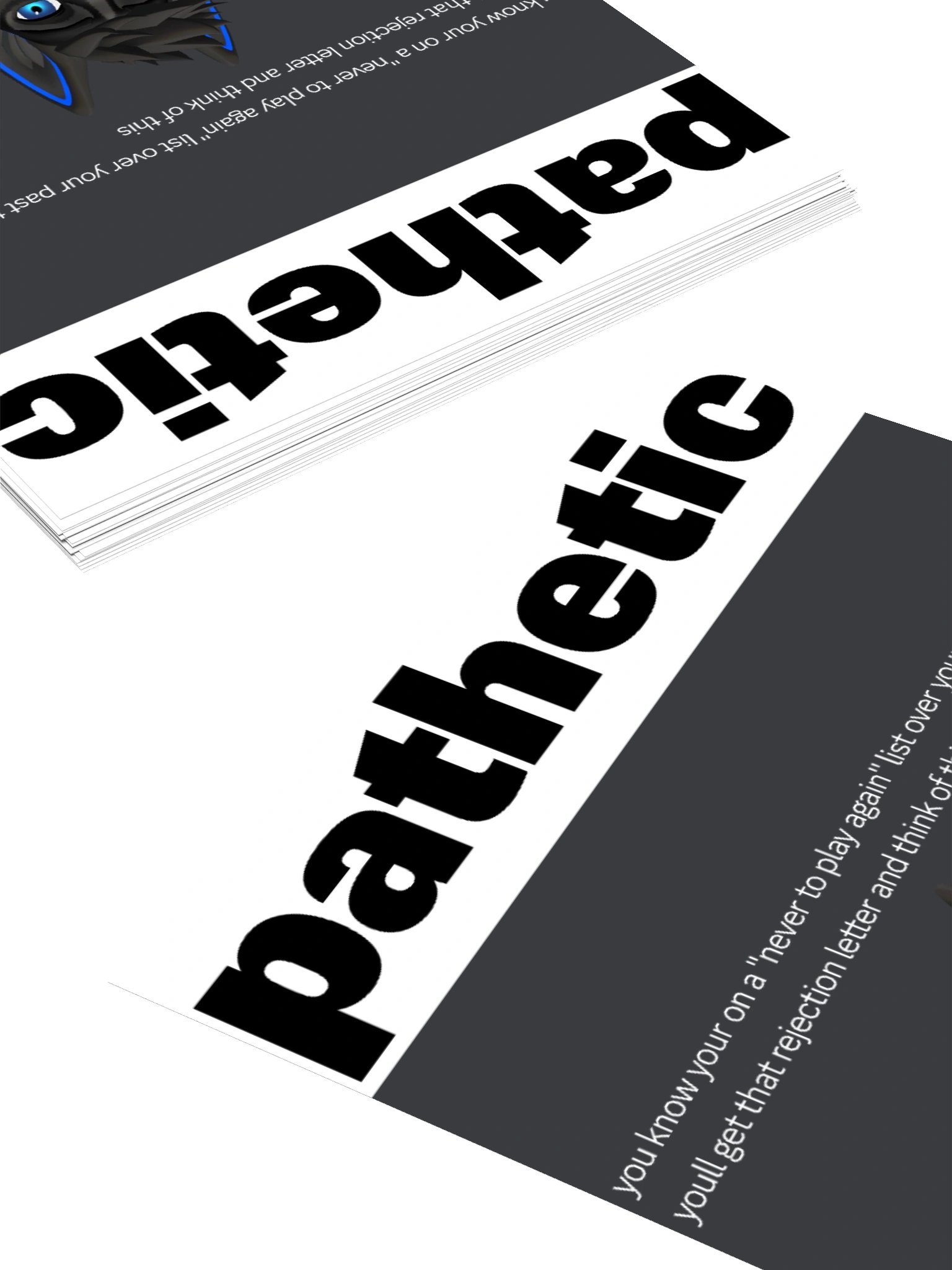 "Never To Play Again List" Sticker product image (2)