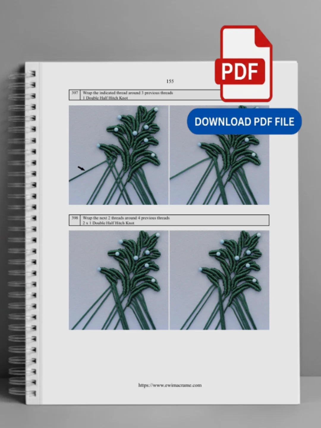 Micro Macrame Thistle – Photo Tutorial product image (4)