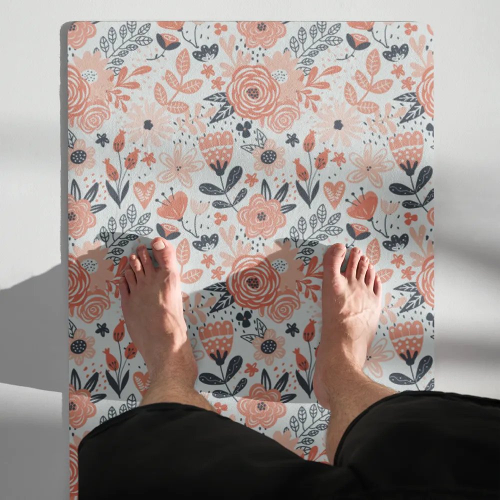 Orange Floral Boho Yoga Mat by Treasure Pie product image (4)