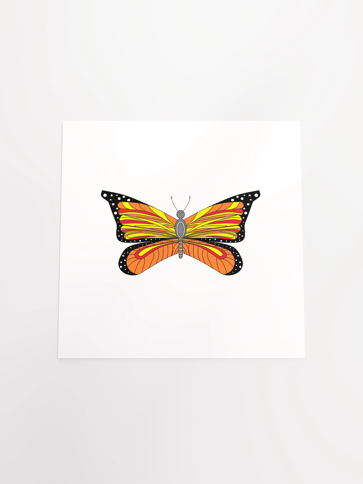 Vibrant Butterfly Duo Matte Poster product image (17)