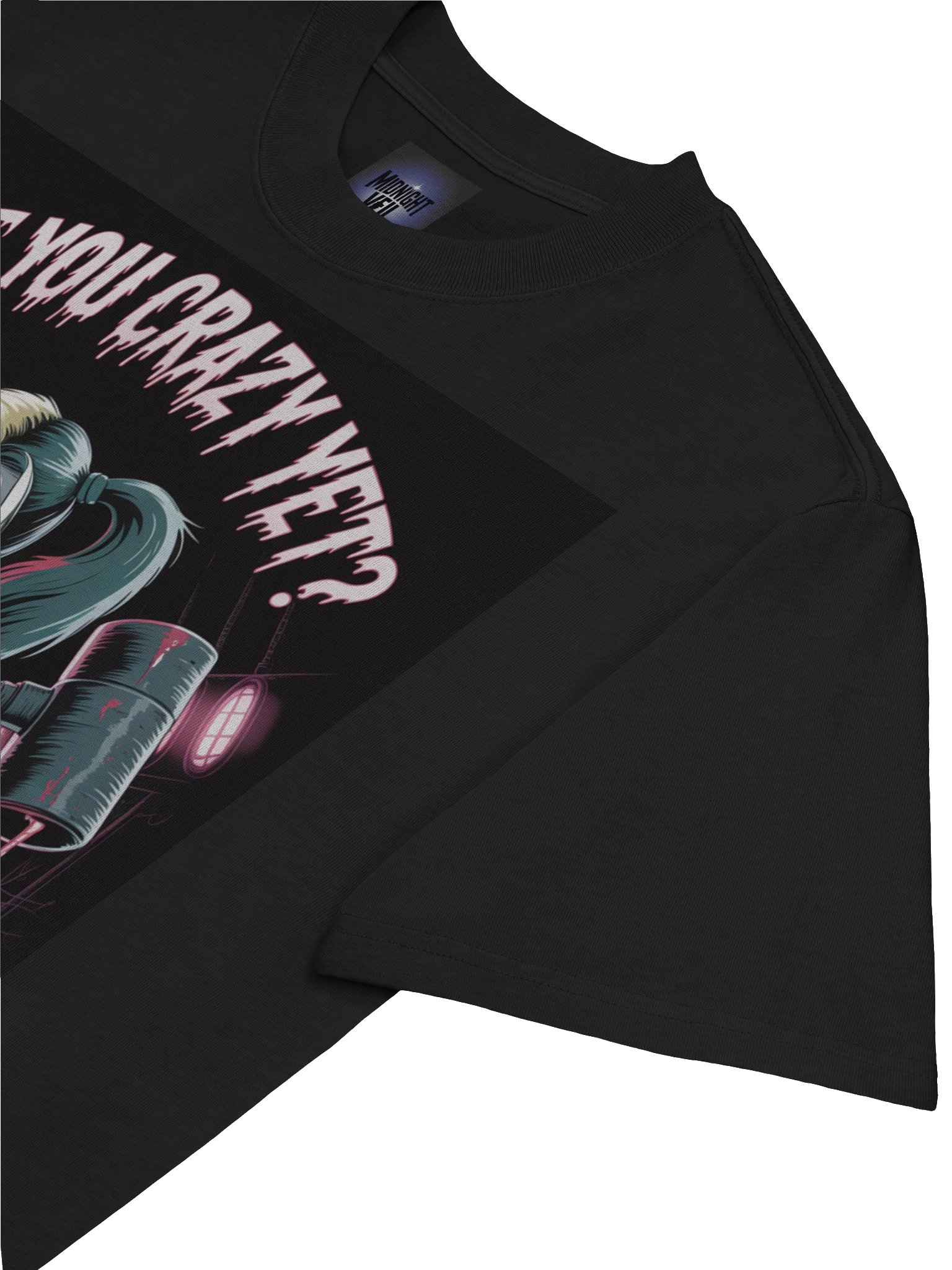 Harley Quinn 'Are You Crazy Yet?' Neon Labyrinth Oversized Faded T-Shirt product image (7)