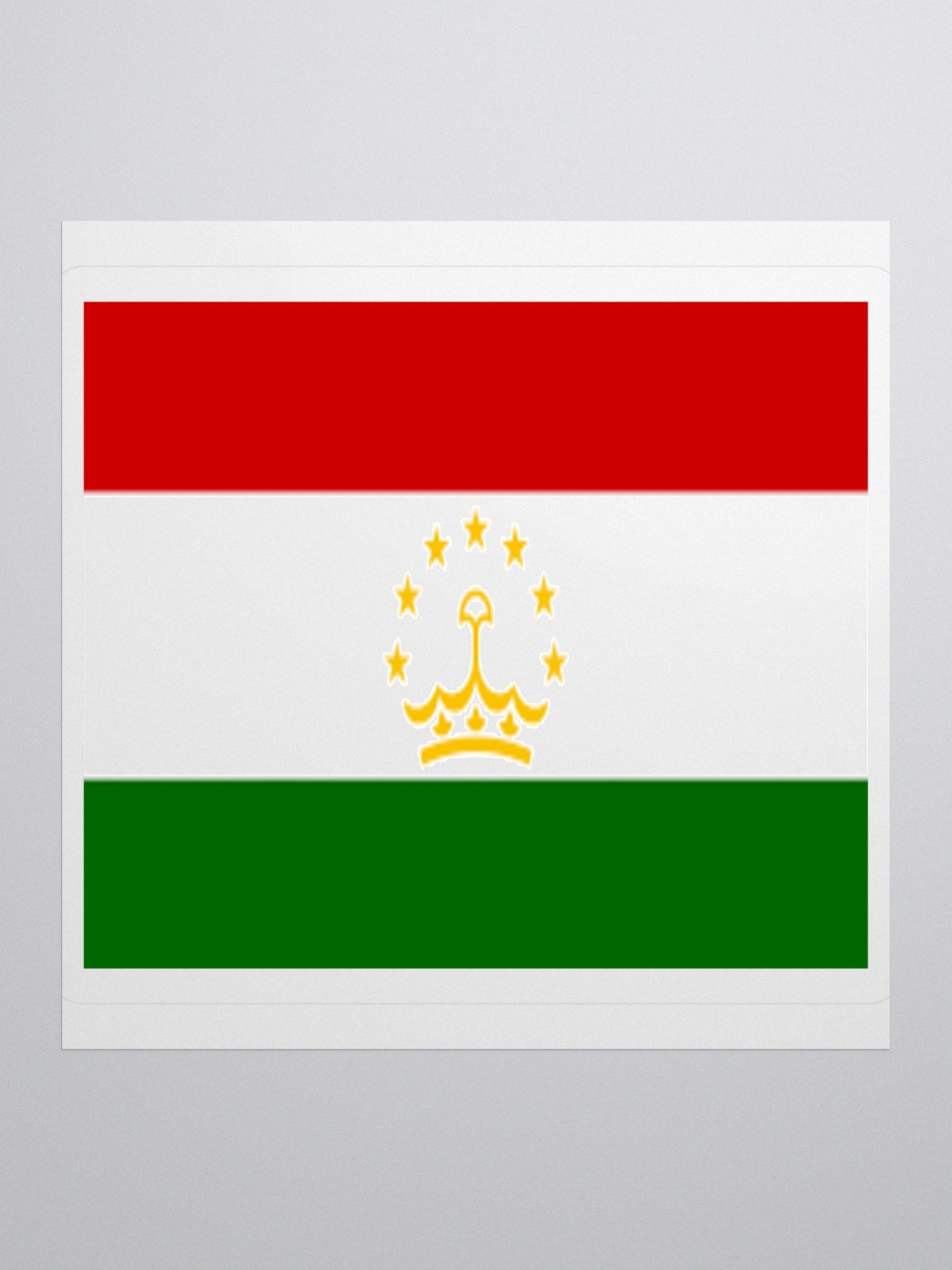 Exclusive Tajikistan Flag Kiss-Cut Stickers - High-Quality Vinyl, Multiple Sizes product image (3)