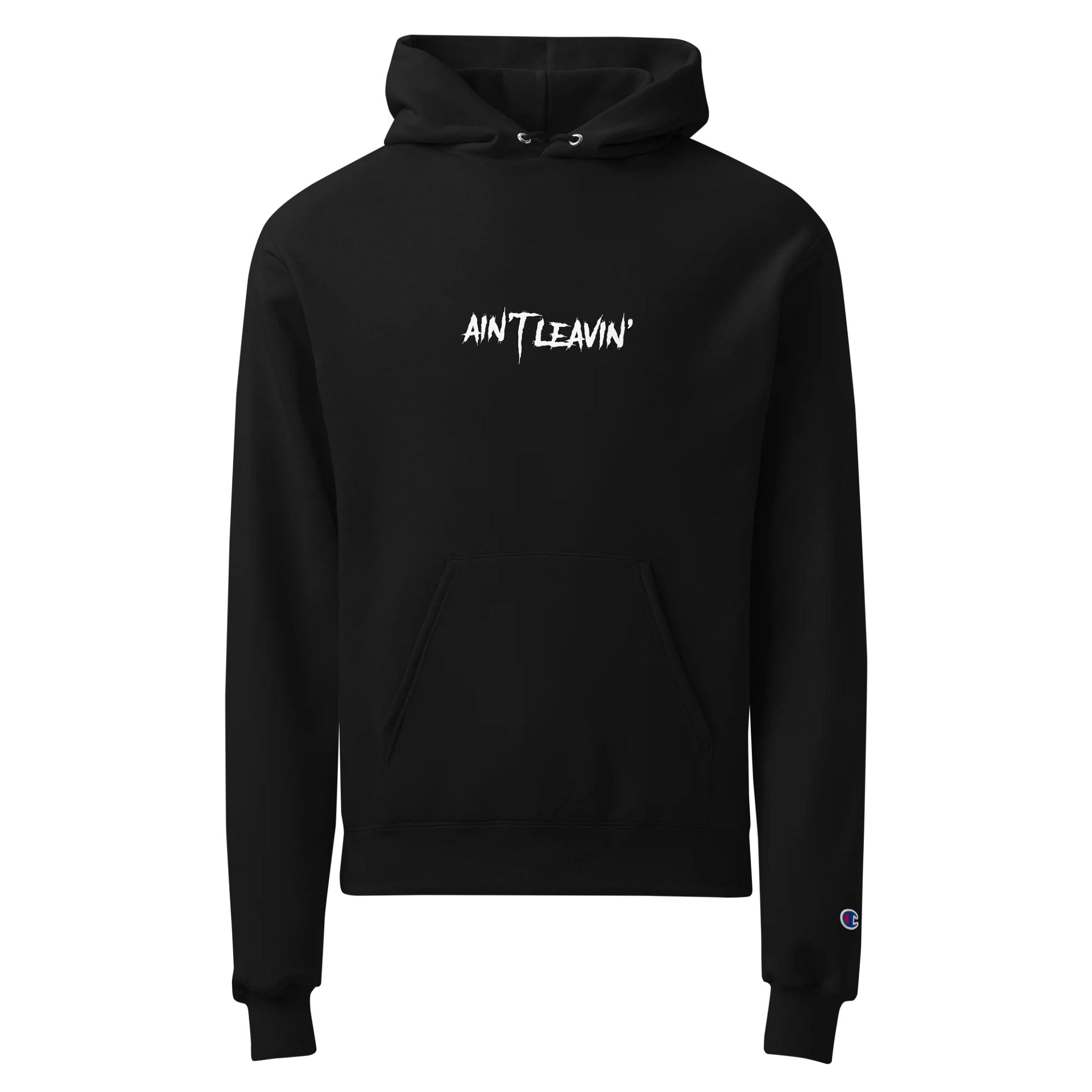 AIN'T LEAVIN THO x BLACK HOODIE product image (2)