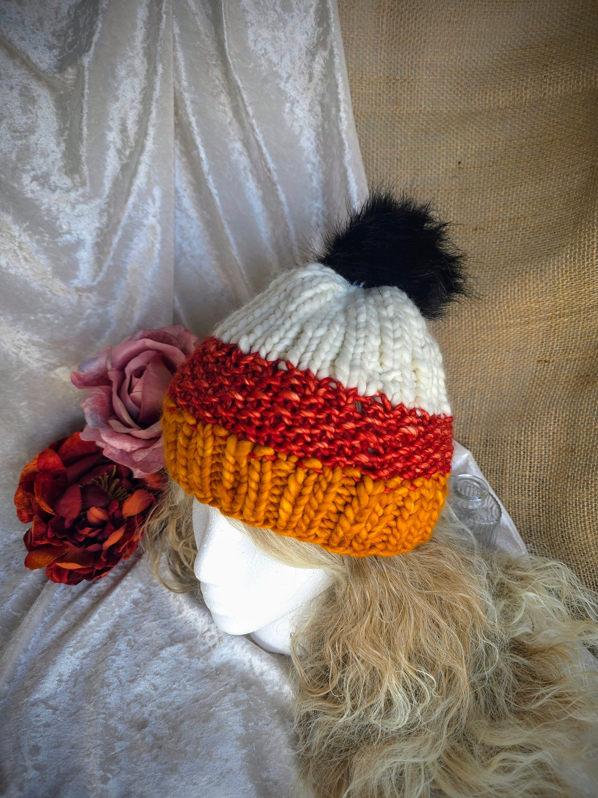 Custom Color Block Beanie product image (3)