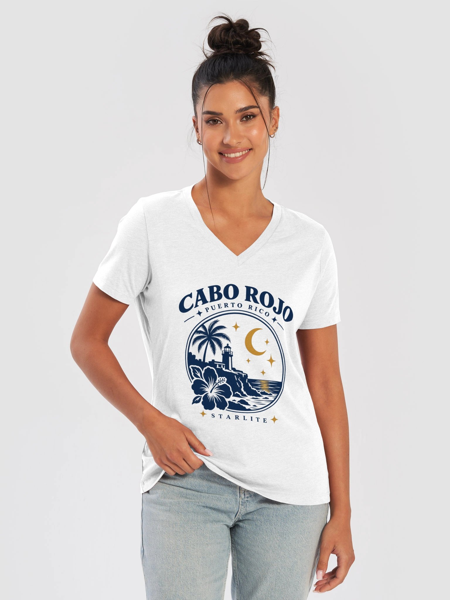 Cabo Rojo, Puerto Rico — Starlite V-Neck Tee product image (9)