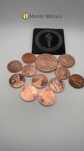 See the variety of .999 fine copper rounds available from Money Metals. 

From classic Buffalo designs and American imagery t...
