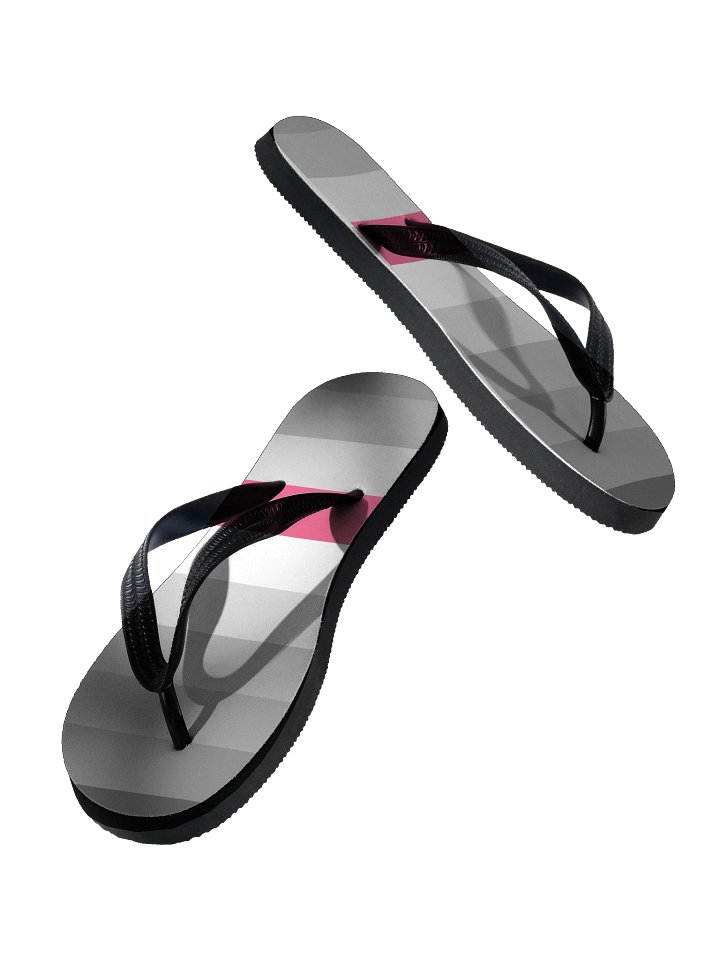 Pink Striped Summer Bliss Flip-Flops product image (2)