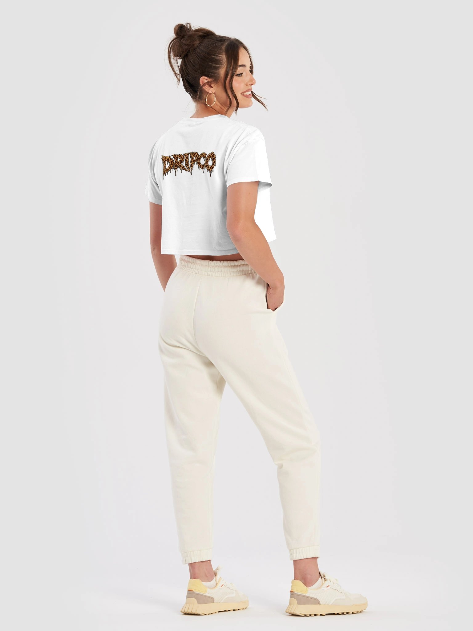 DRIPCO Leopard Drip Crop Top product image (9)