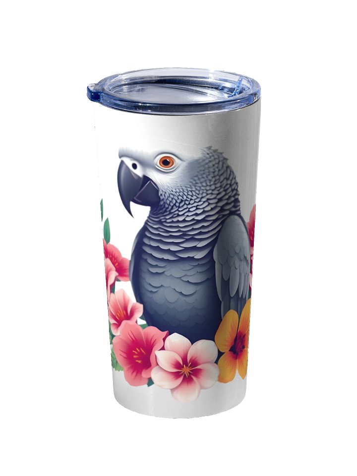 Floral African Grey 20oz Stainless Steel Tumbler product image (2)