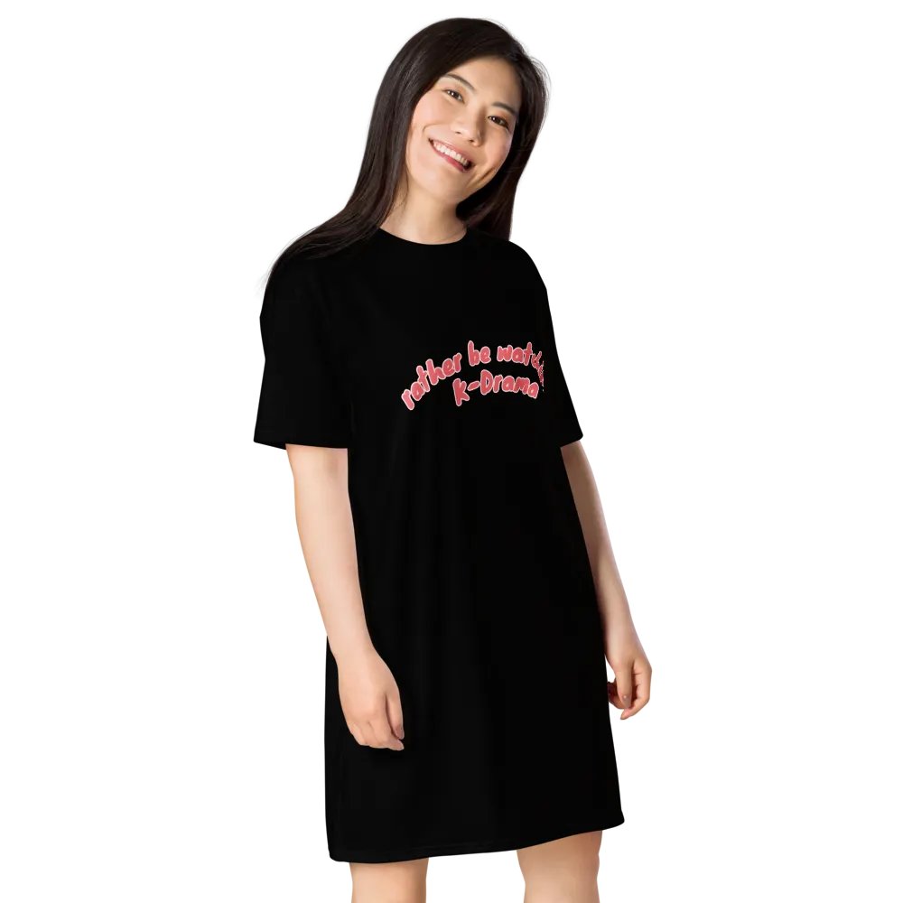 rather be watching kdrama cozy shirt dress product image (12)