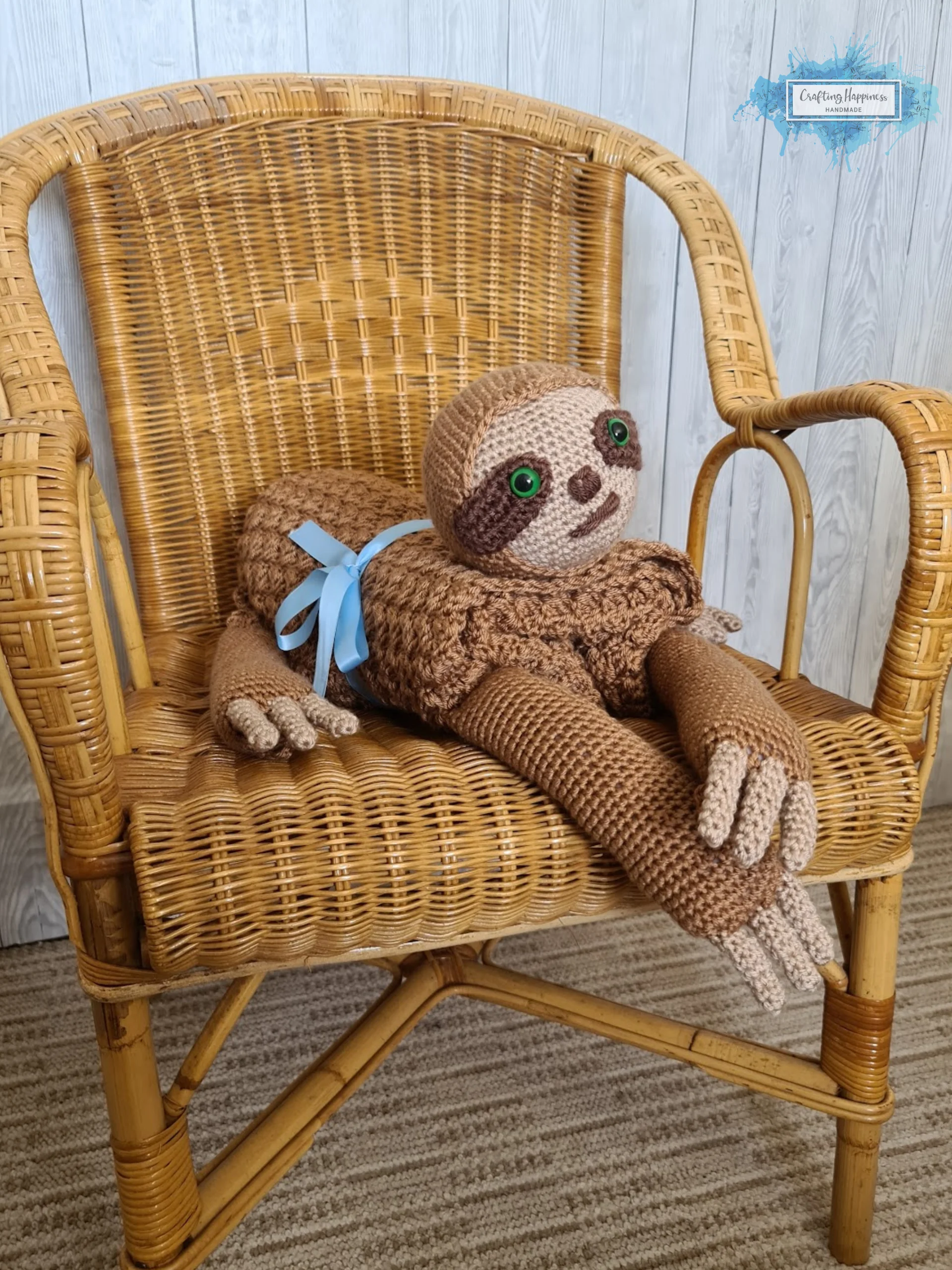 Sloth Baby Blanket Crochet Pattern | Folding Pram Toy (PDF Pattern) product image (2)