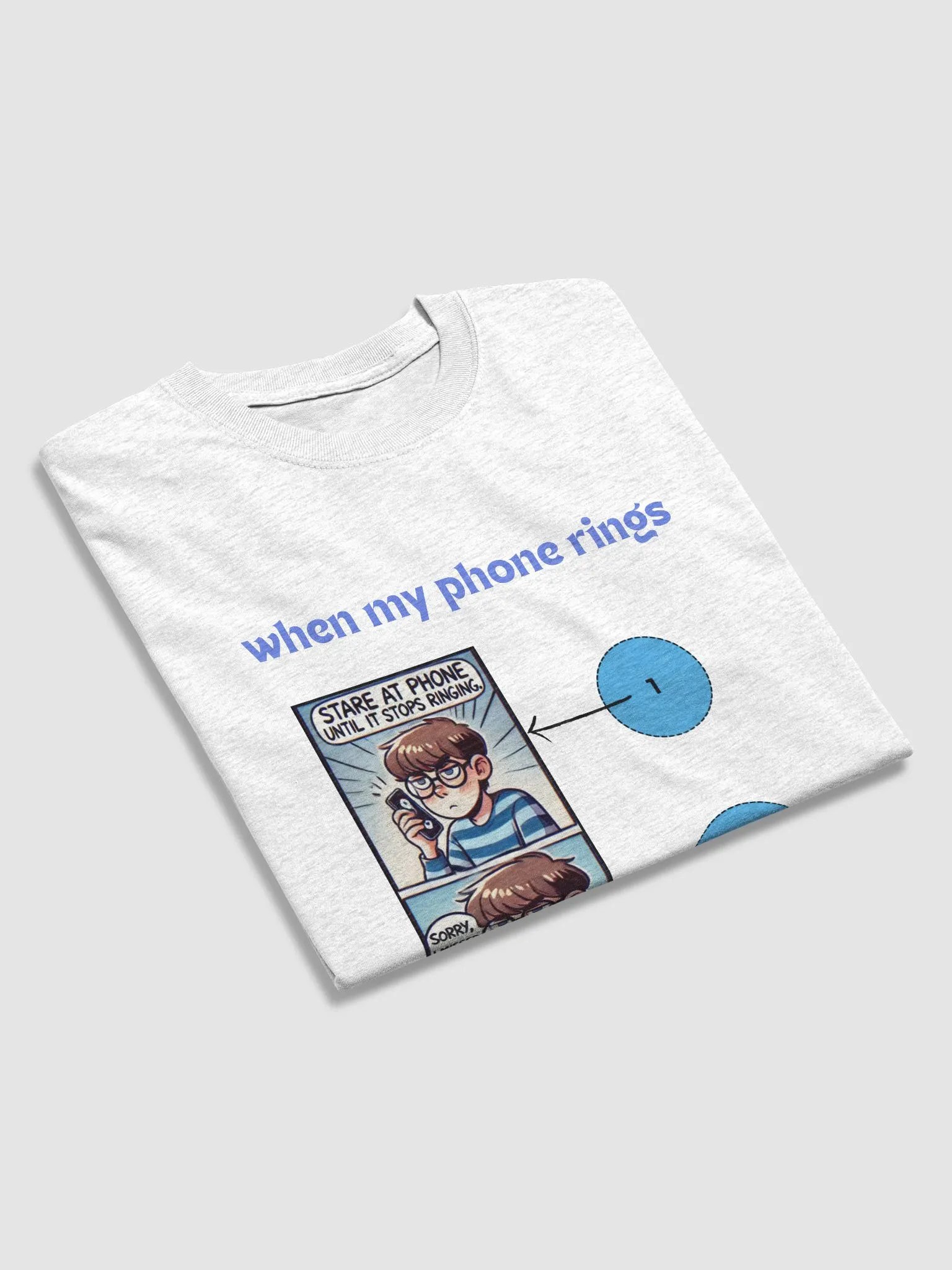 Ringing Anxiety Comic Tee product image (2)