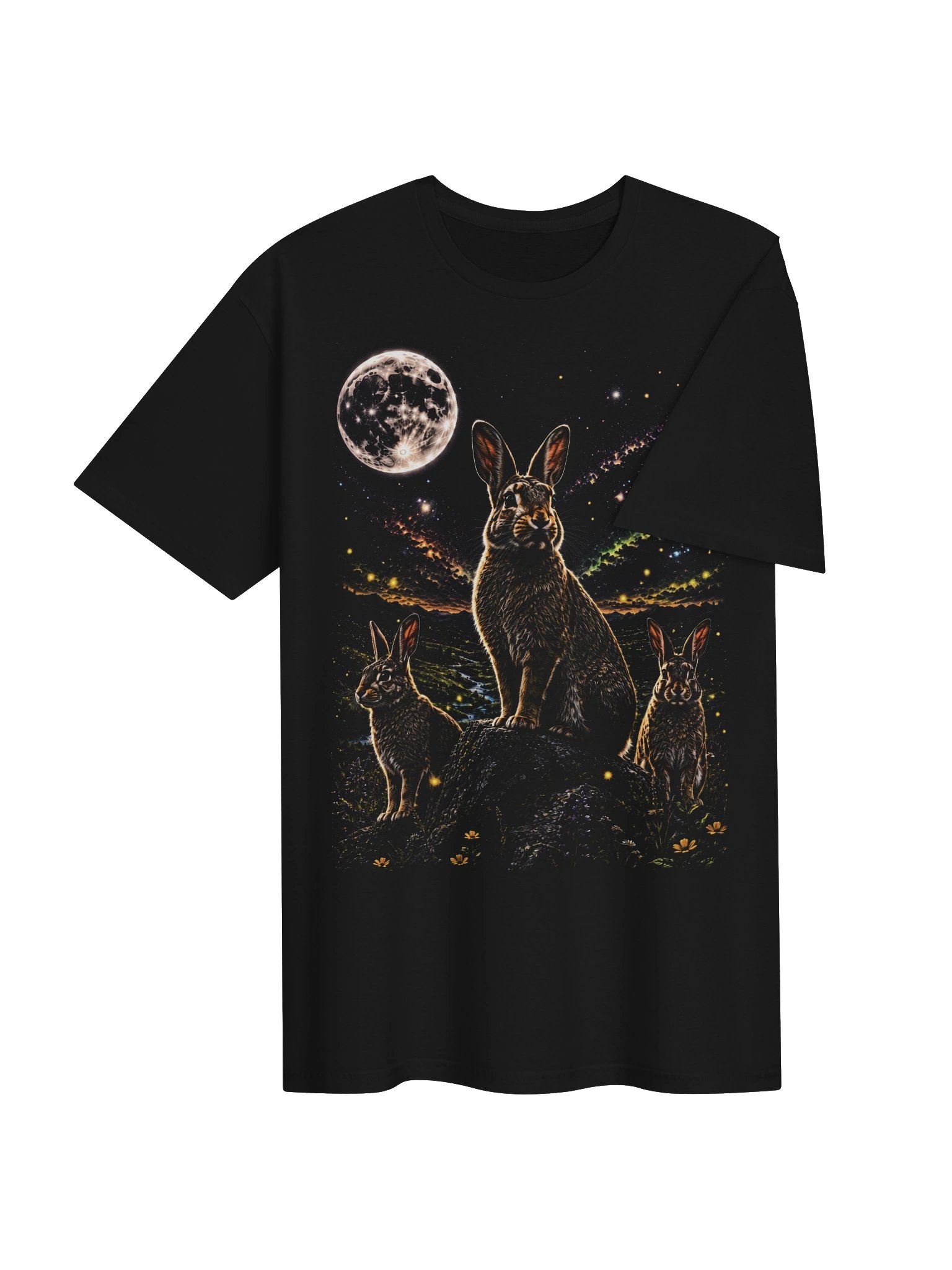 Rabbit Howling Moon Tshirt | Unexpected Legends Shirt product image (3)