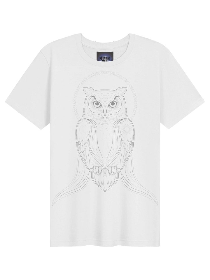 Mystic Owl Neon Line Art Tee product image (1)