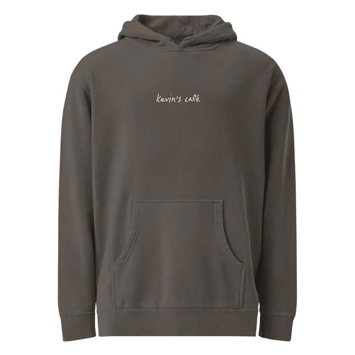Kevin's Café Pigment Dyed Hoodie in Black & White product image (1)