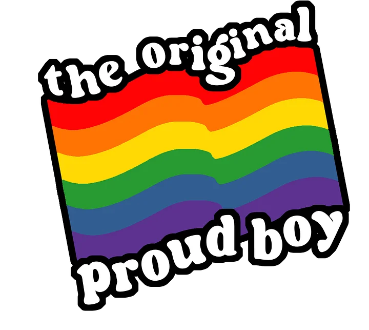 The OG Proud Boy, Rainbow Flag Sticker product image (1)