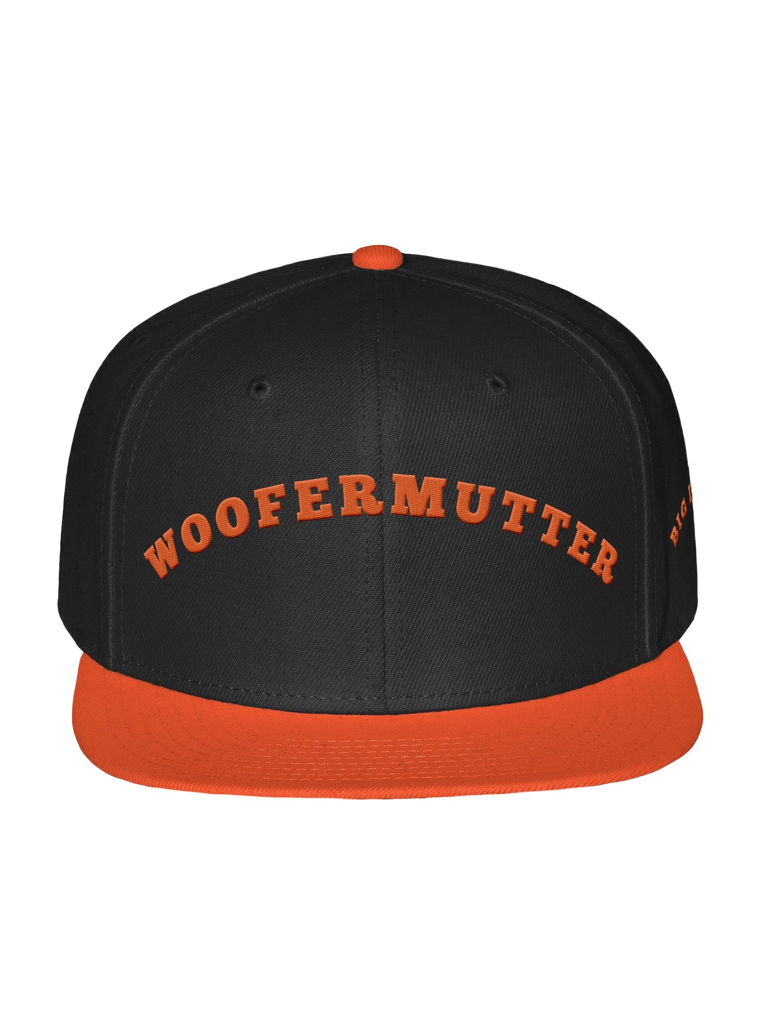 WooferMutter Black Orange Embroidery Hat product image (2)