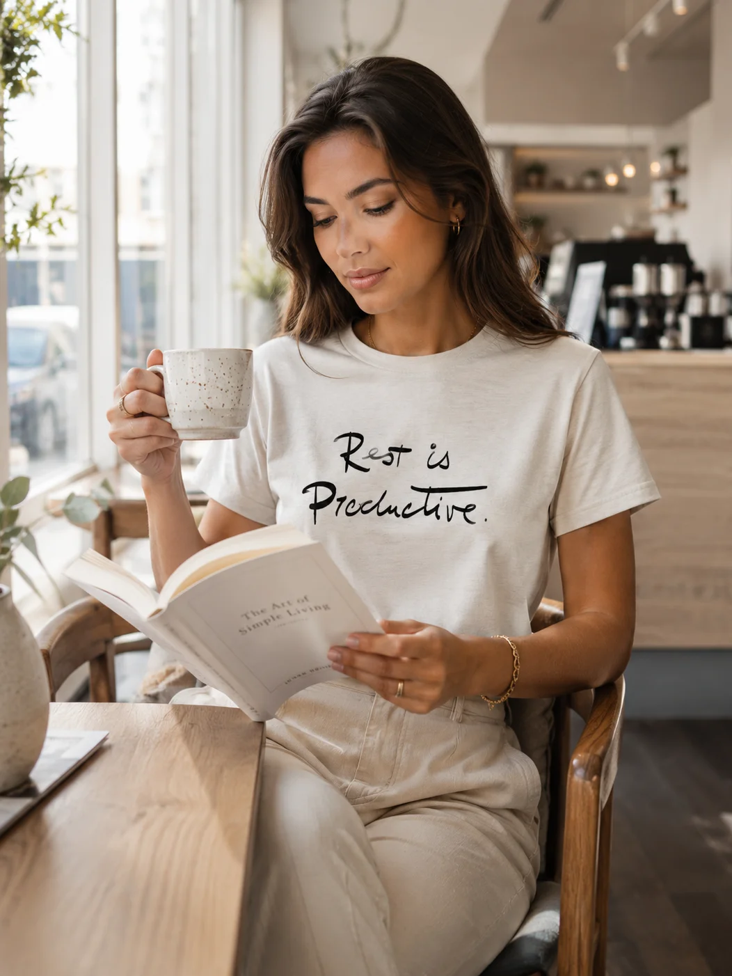 Rest Is Productive Essential T-Shirt | Burnout Recovery Self Care Shirt product image (3)