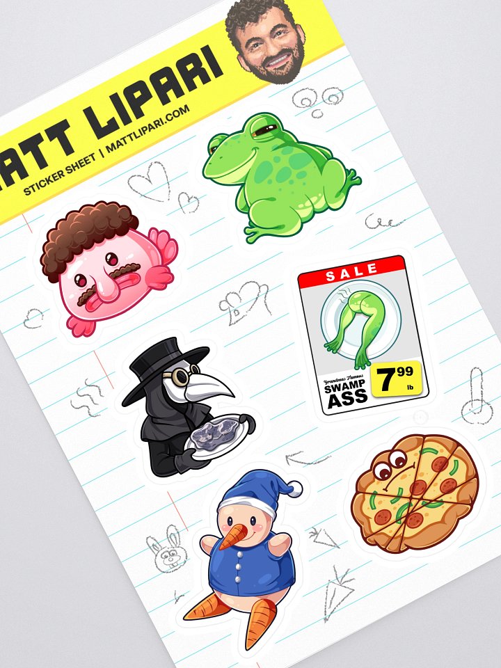 Matt Lipari Sticker Sheet product image (1)