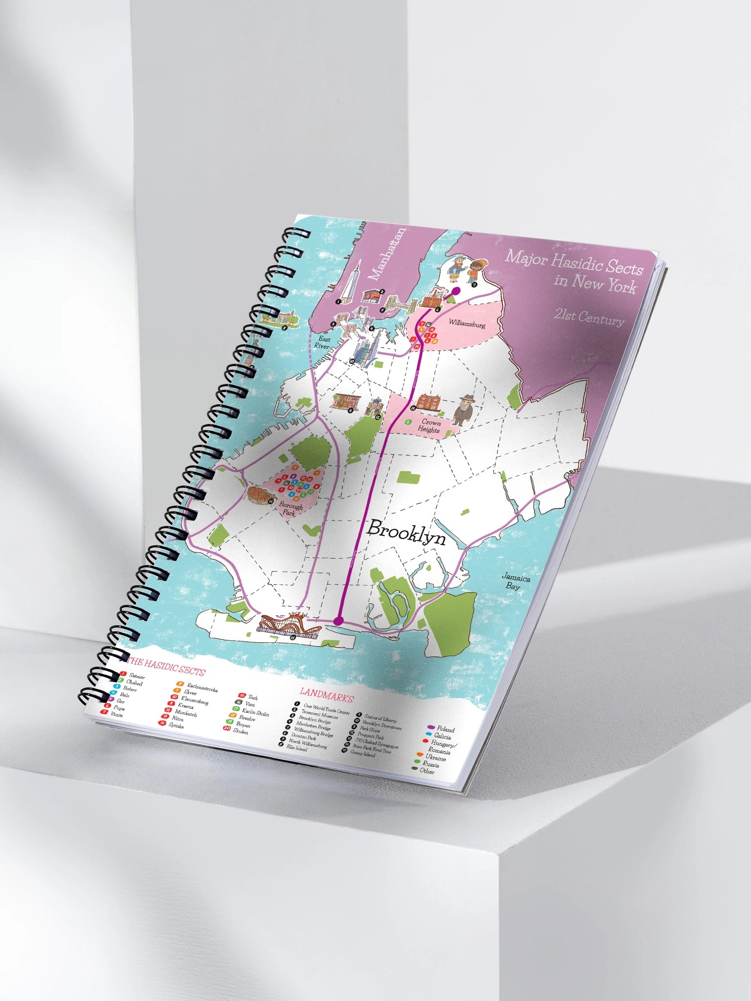 NY Hasidic Sects Map - Notebook product image (3)