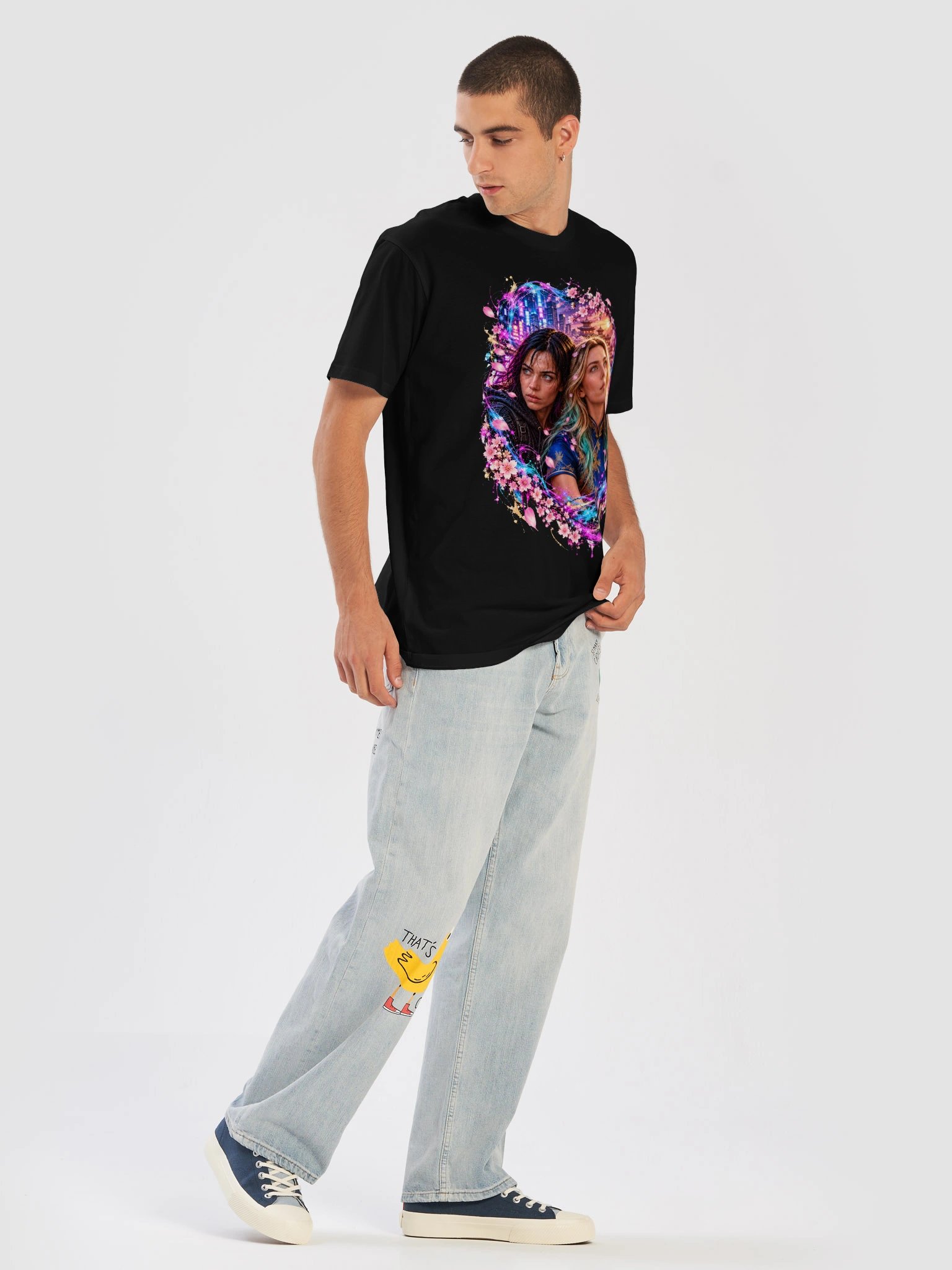 Defiance & Serenity. Two Worlds, One Heartbeat: Unisex Premium Tee product image (26)