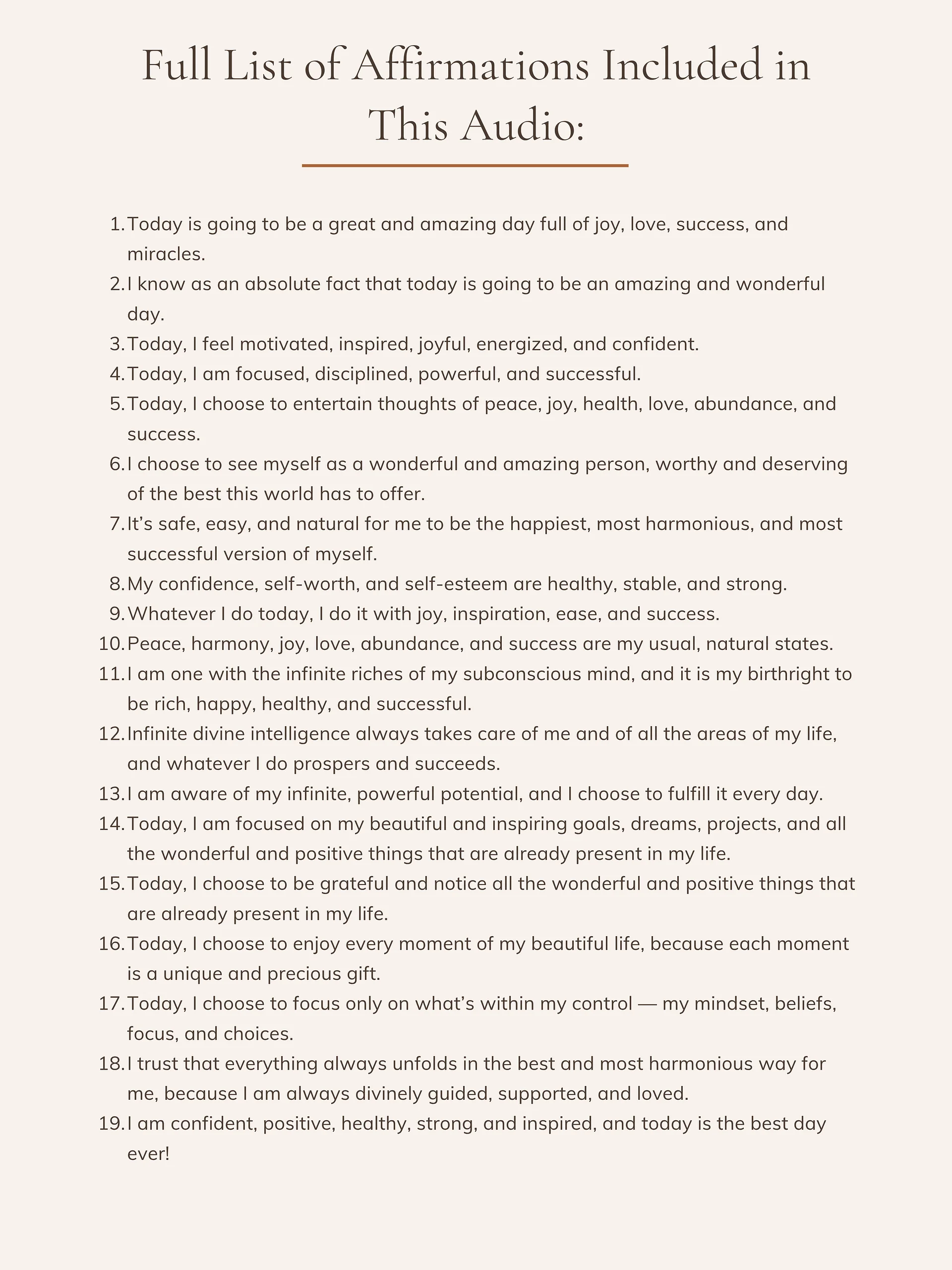 Morning Affirmations for Positive Energy — Have a Great Day | MP3 Download product image (3)
