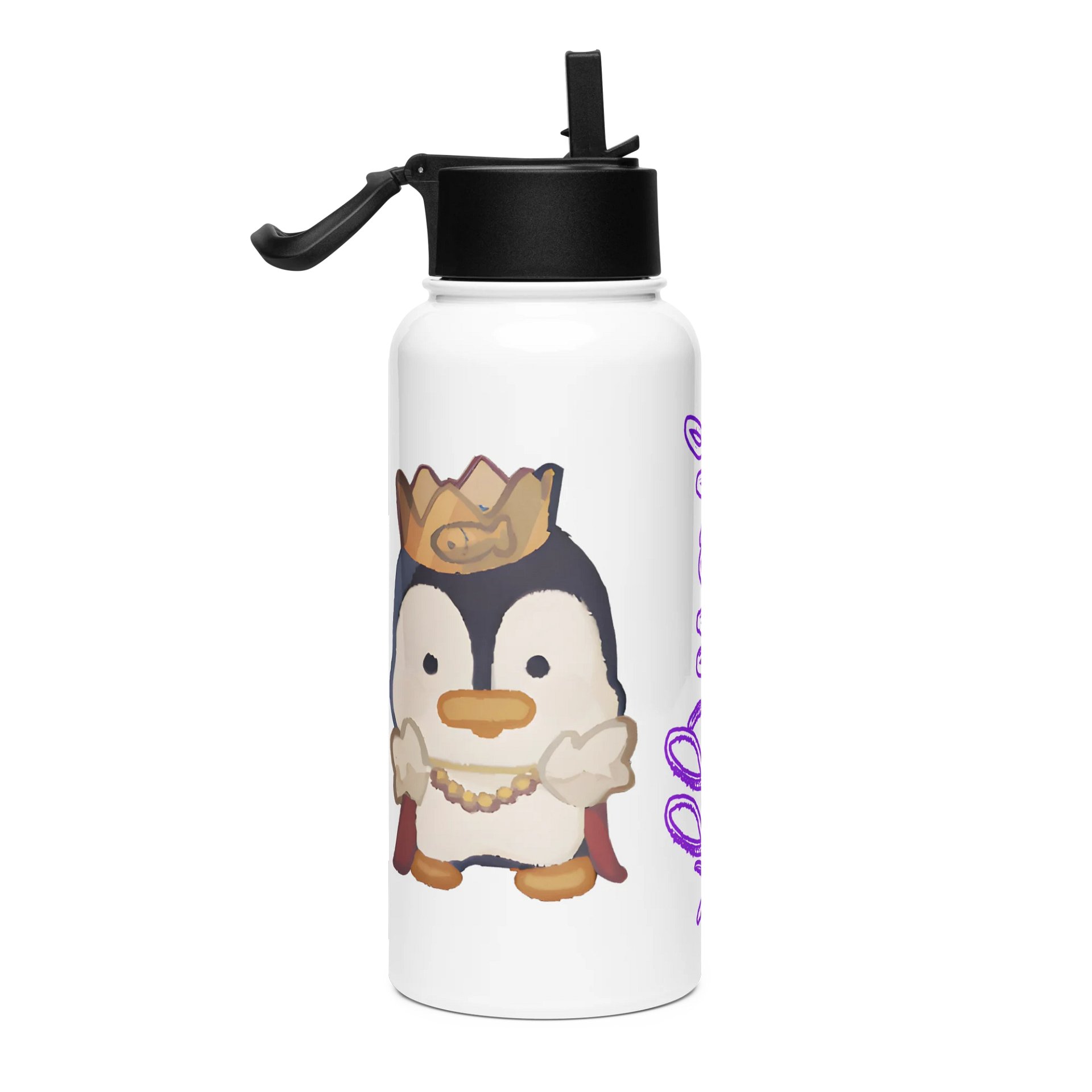 Purple Stainless Steel Water Bottle with a Straw Lid product image (4)