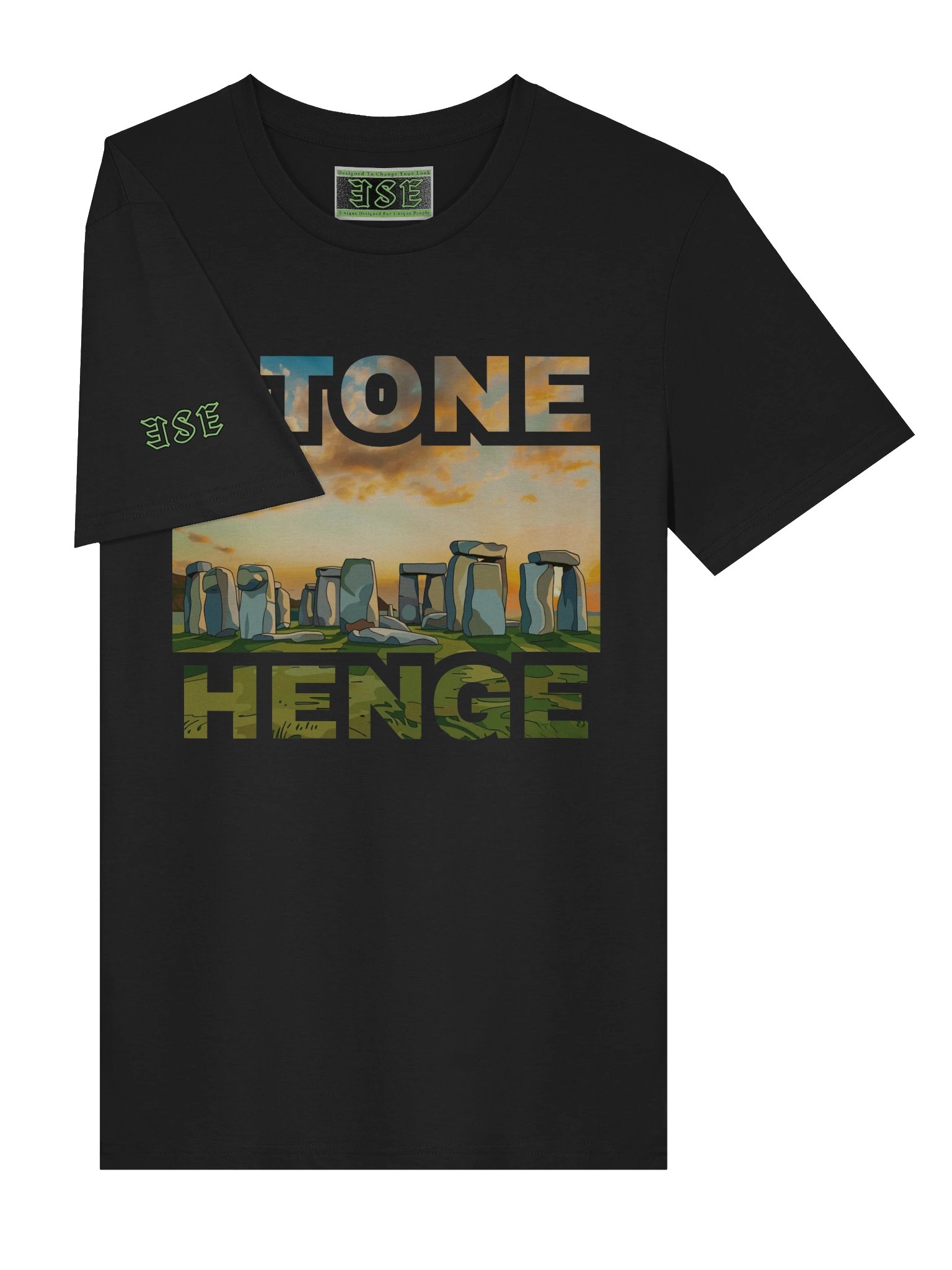 Stonehenge Sunset Illustration T-Shirt by E.S.E. product image (16)