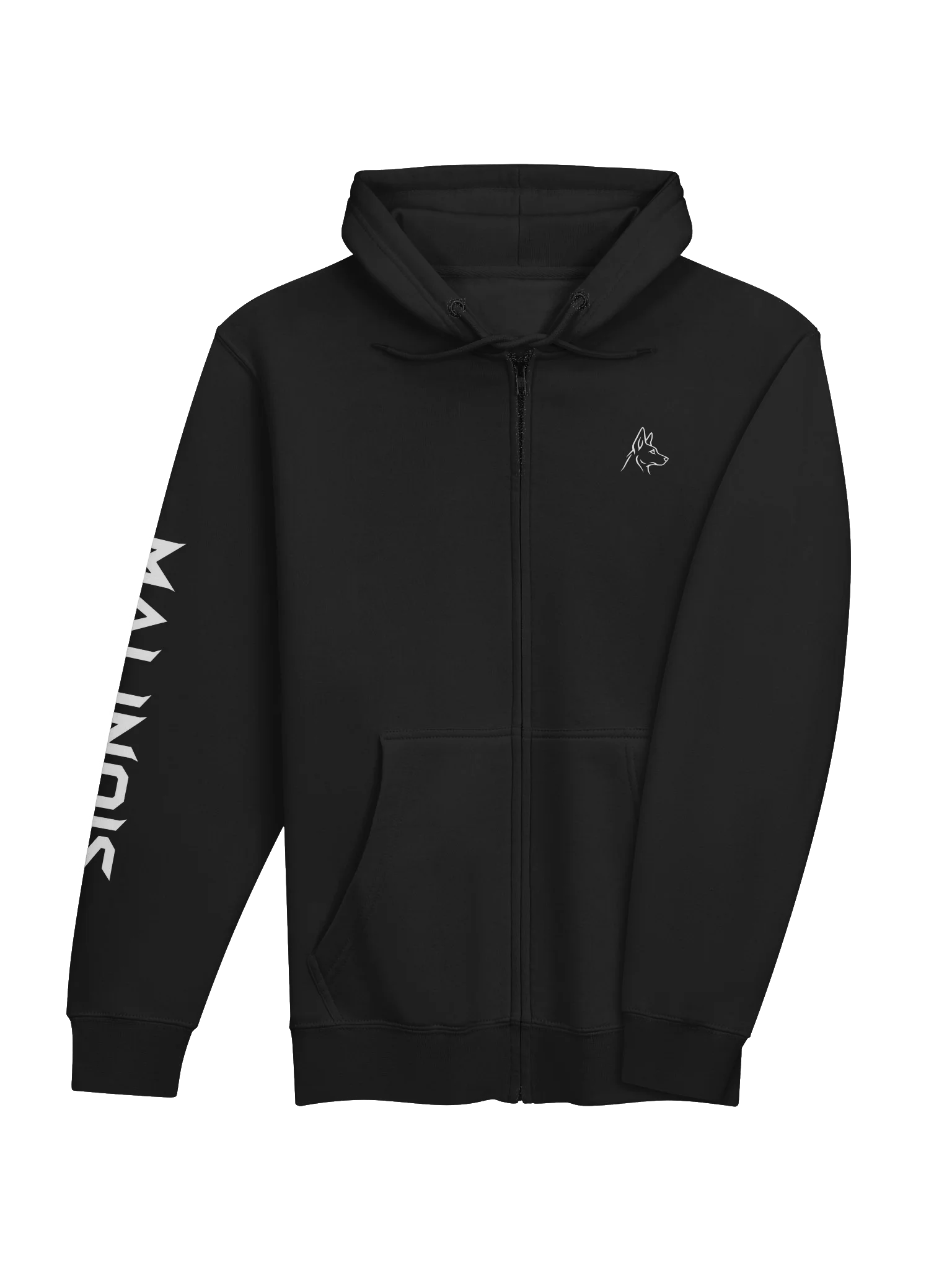 MALINOIS Portrait – Premium Full-Zip Hoodie product image (4)
