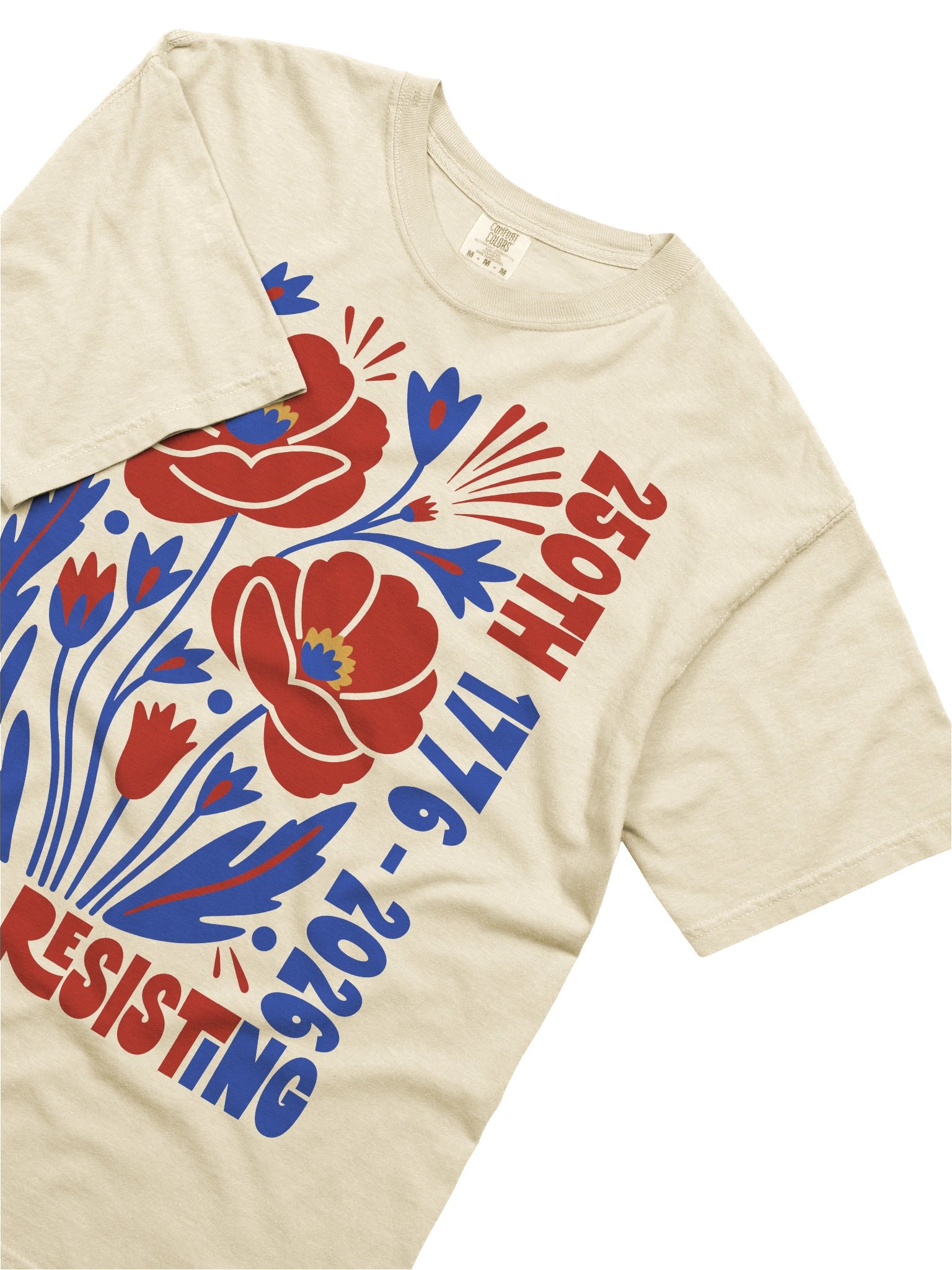 Still Resisting Boho Astract Poppies, Anti Trump 250th Bday Shiirt product image (44)