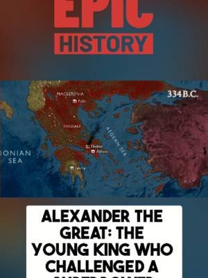 He conquered the known world before turning 30. Alexander the Great ran the greatest military campaign in history — and it's wilder than you think. Check out the full video at Epic History. #AlexanderTheGreat #AncientHistory #EpicHistory #MilitaryHistory #HistoryTok #LearnOnTikTok #fyp #foryou #HistoryFacts #Conqueror