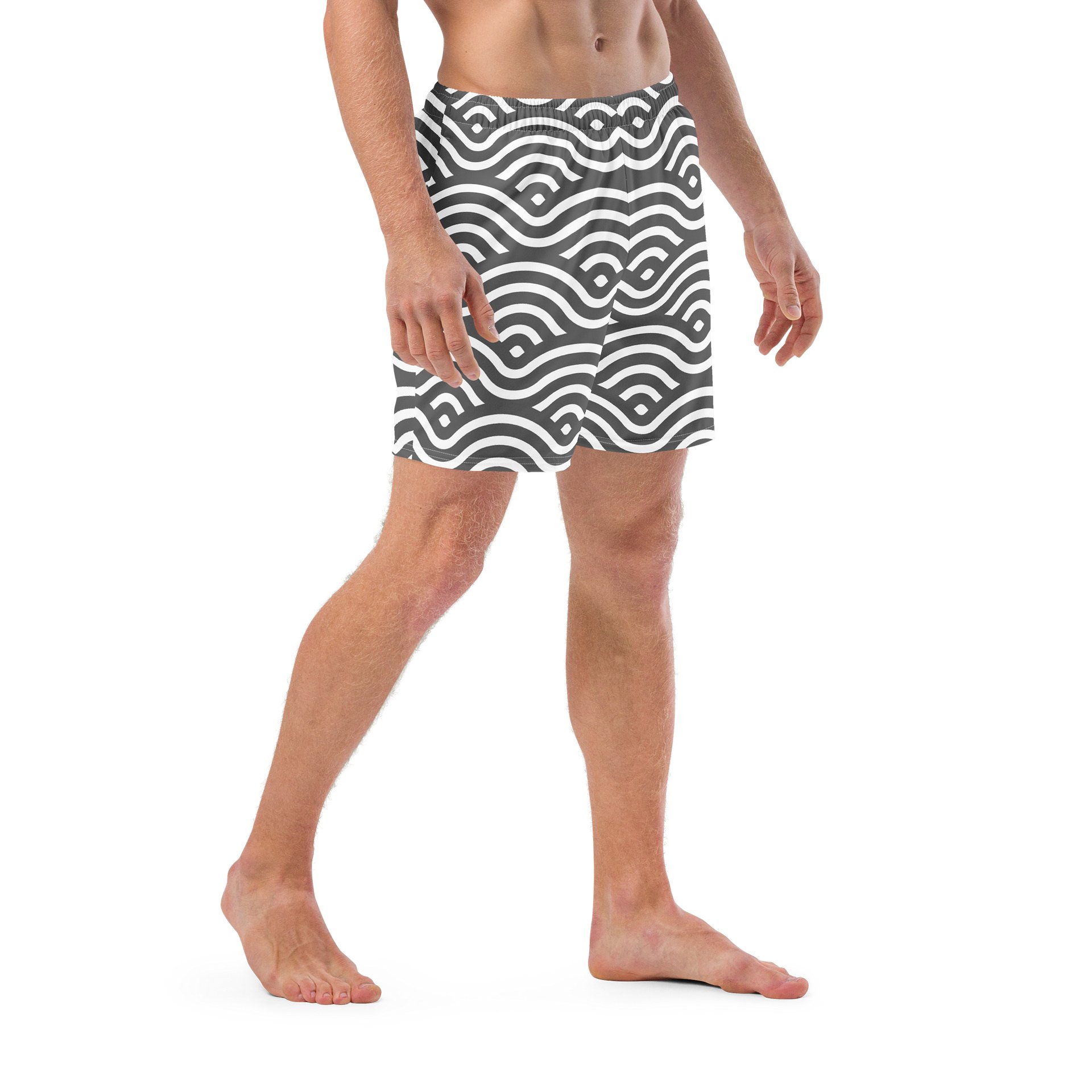 LowkeyFire Wave Pattern Swim Trunks product image (6)