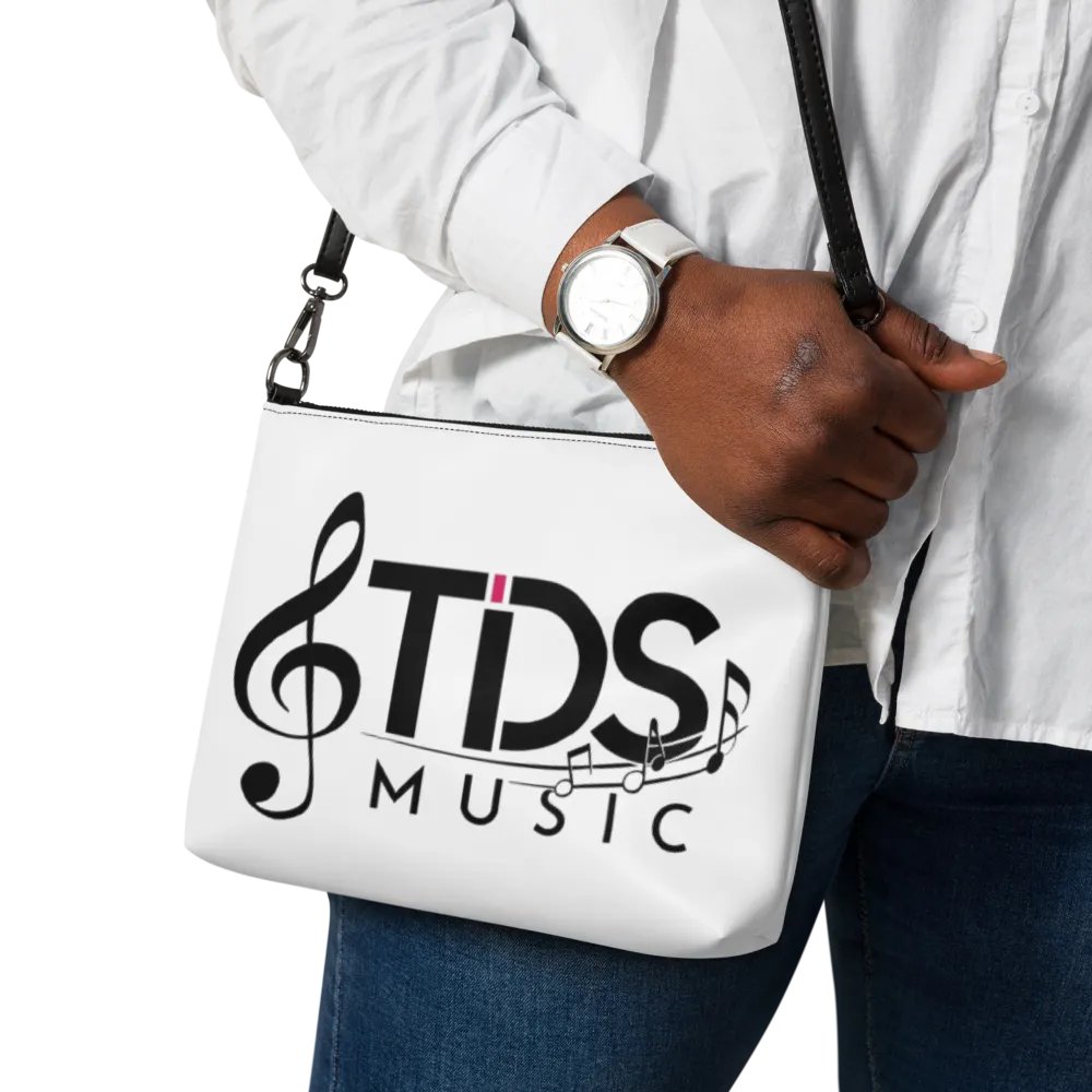 TDS Music All-Over Print Crossbody Bag - White with Musical Design product image (9)