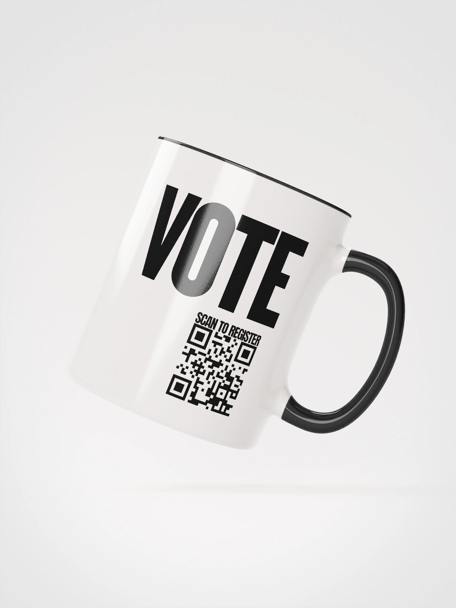 VOTE Scan to Register QR Code Mug - Being Liberal product image (3)