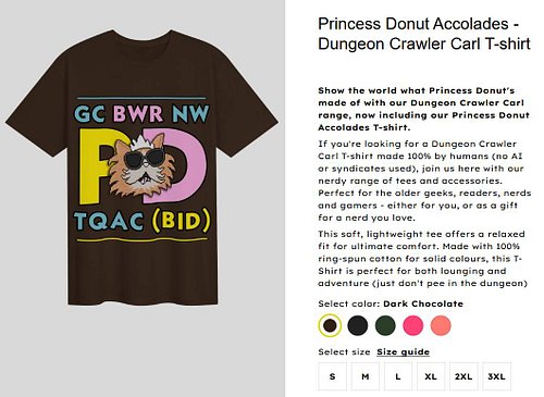 Full marks if you know what it all stands for!

Nnnneww Achievement!! Another day another Dungeon Crawler Carl t-shirt design...