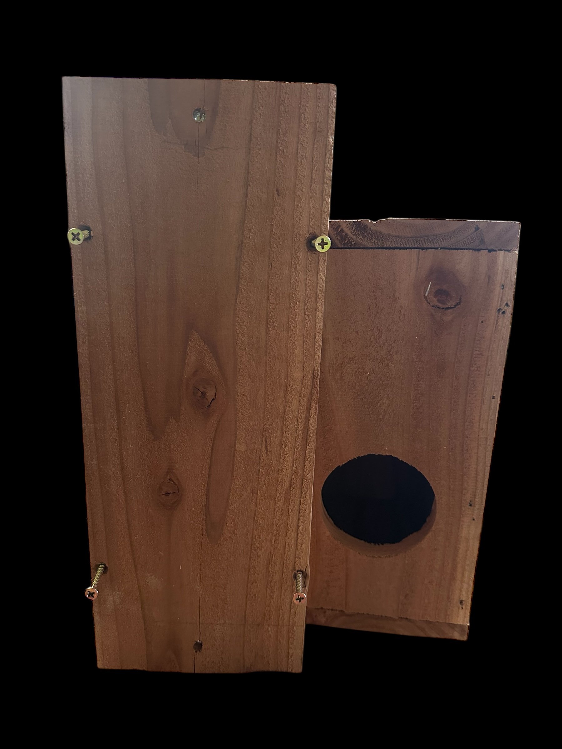 Handmade Cedar Birdhouse – Rear Access – For Bluebirds, Chickadees, or Wrens Squirrel Guard Option, and Waterproof Joinery product image (8)
