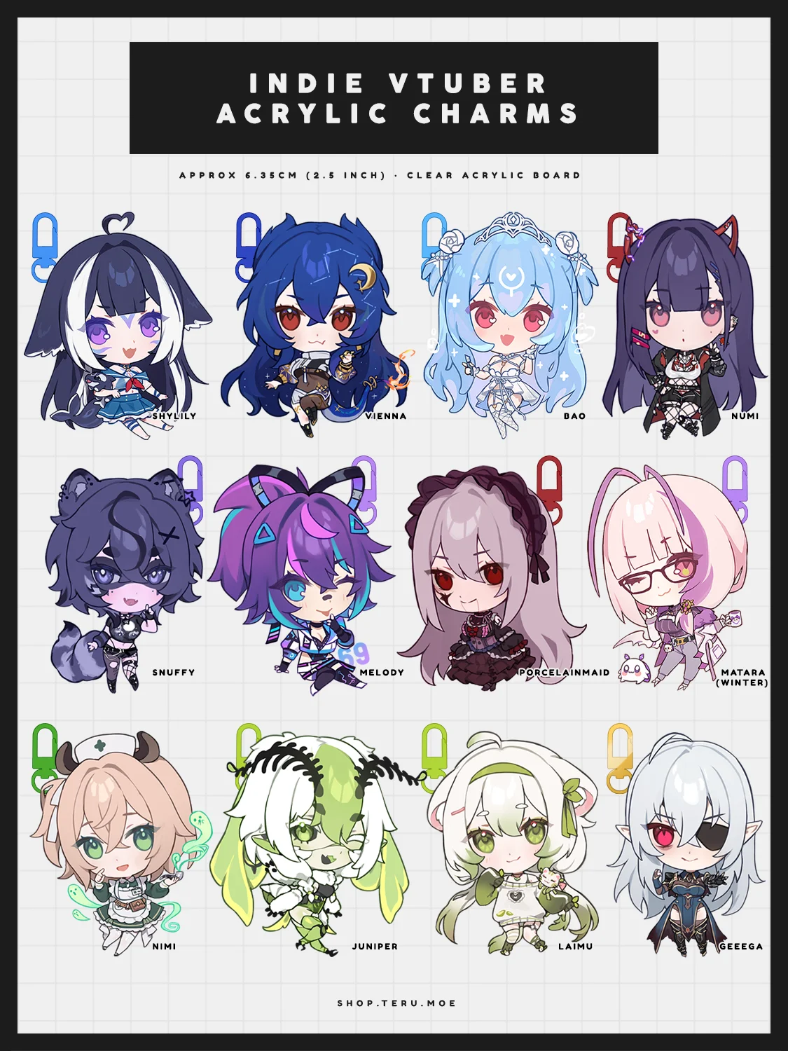 【PREORDER】 Indie VTuber Acrylic Charms product image (1)