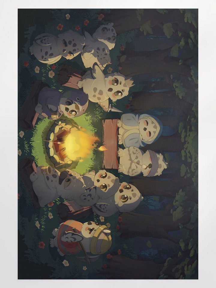 Owl and Friends - Camp Fire (24 x 36) product image (1)