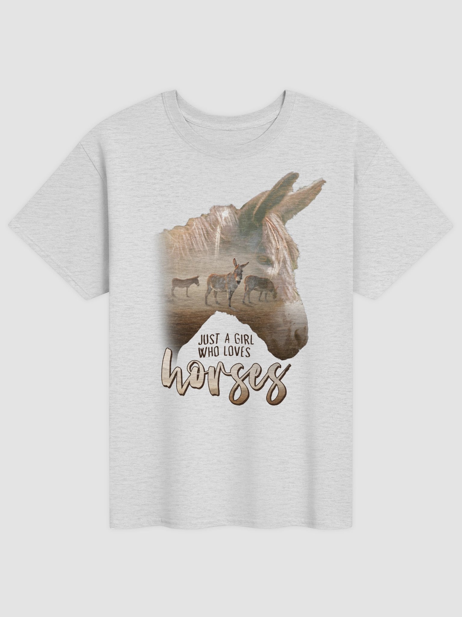 Just a girl who loves "horses" - donkey T-shirt product image (1)