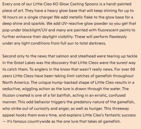 NSA Little Cleo KO Glow Casting Spoon product image (5)