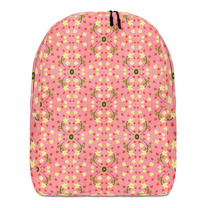 Hearts and Flowers Pink Backpack product image (1)