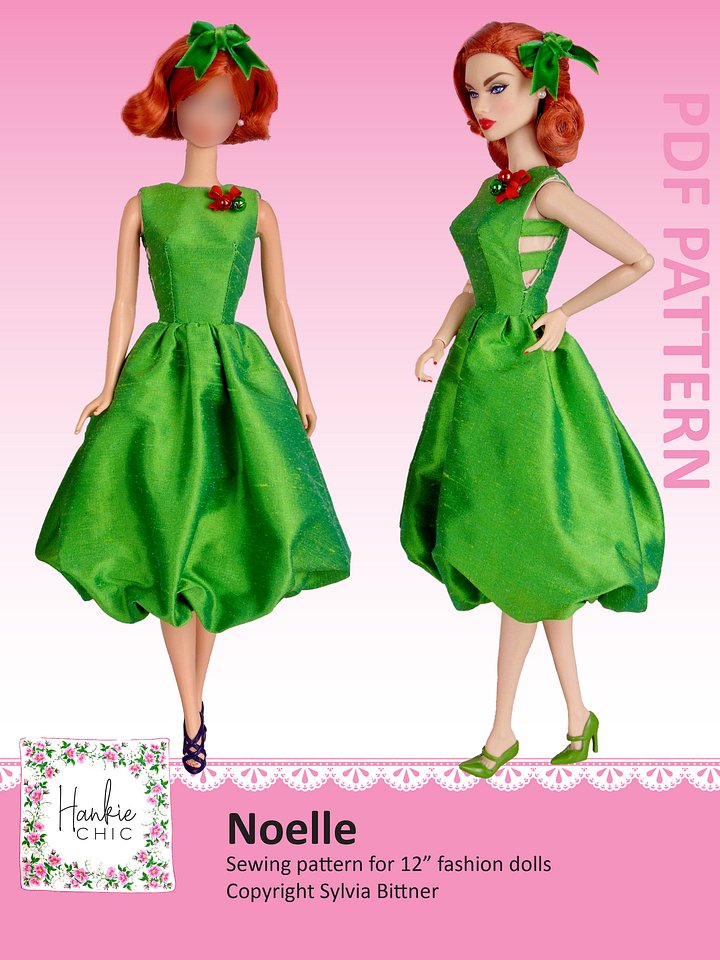 Noelle sewing pattern for 12" fashion dolls product image (1)