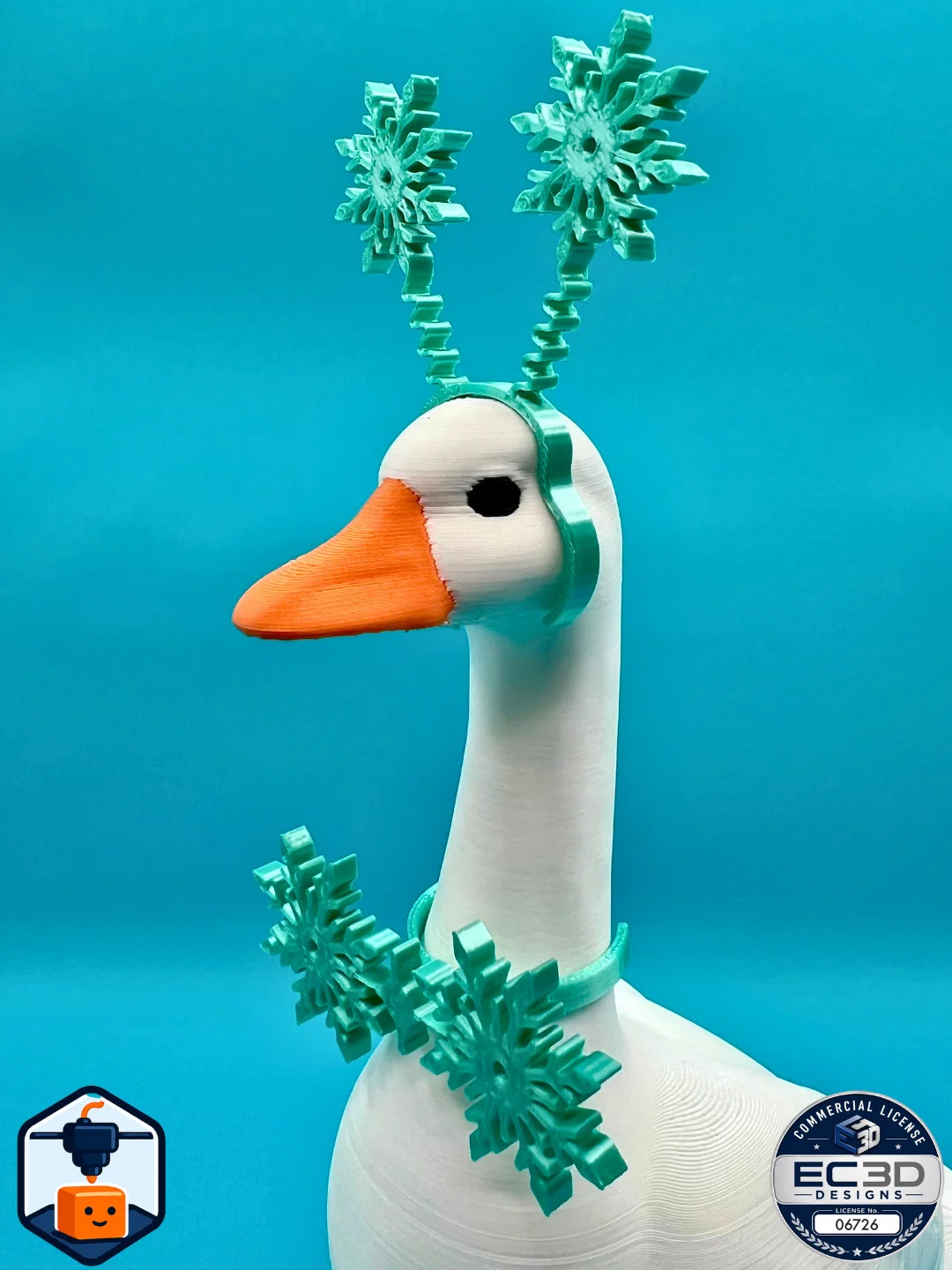 Snowflake Headband and Tie- Desk Goose product image (2)